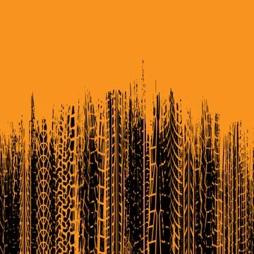 Brushed tire orange vertical background Stock Illustration