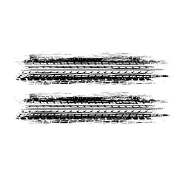 Brushed two tire tracks Stock Illustration