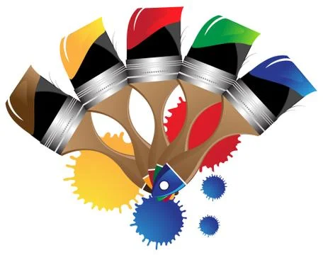 Brushes and blots Stock Illustration