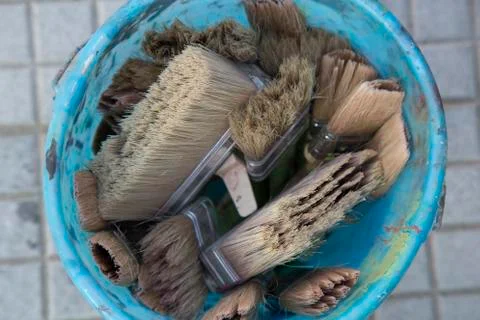 Brushes and bristle Stock Photos