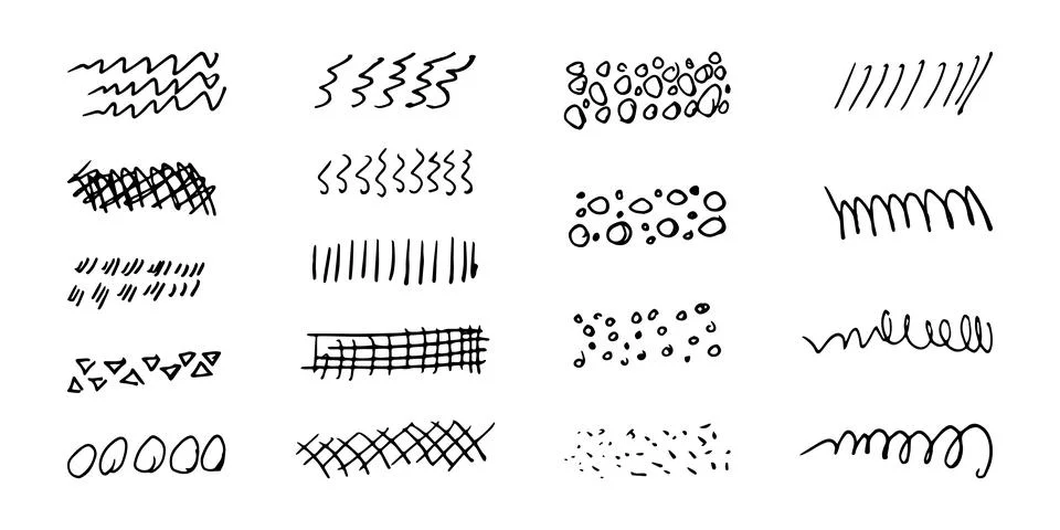 Brushes and elements for notes highlighting text. 스톡 일러스트