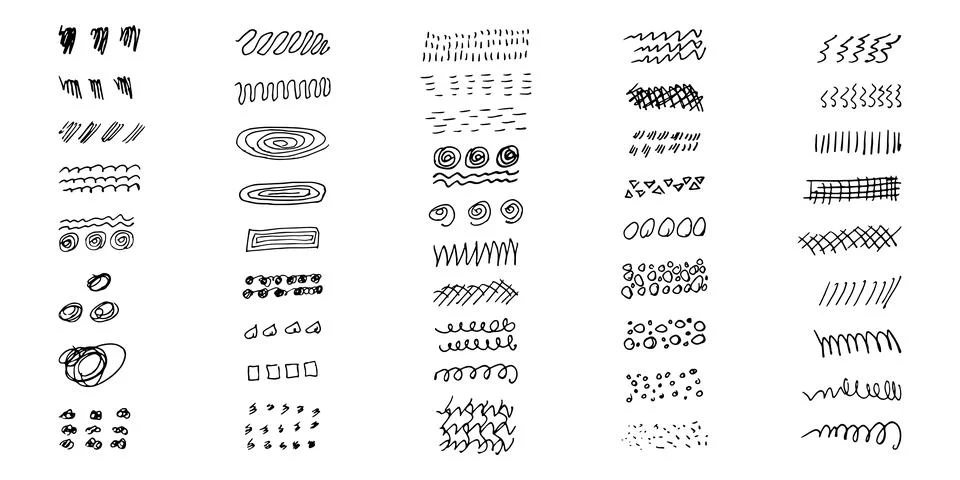 Brushes and elements for notes highlighting text. 스톡 일러스트