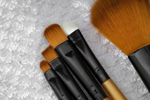 Brushes and makeup Stock Photos
