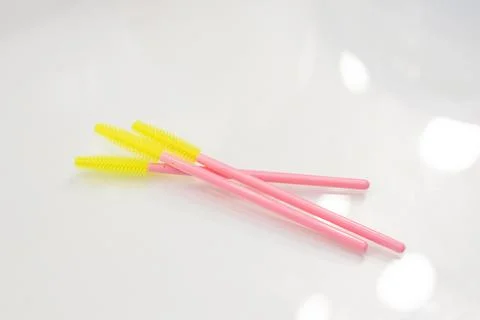 Brushes for eyebrows and eyelashes. Stock Photos