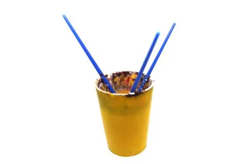 Brushes in a glass Stock Photos