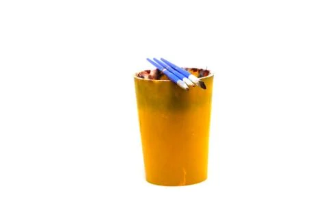 Brushes in a glass Stock Photos