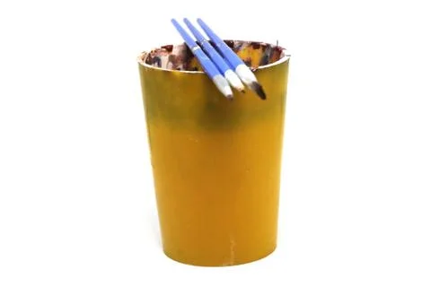 Brushes in a glass Stock Photos
