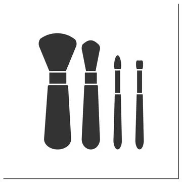 Brushes glyph icon Stock Illustration