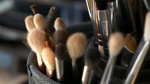 Brushes For Make Up Stock Footage 138735305