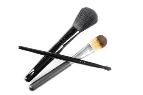 Brushes for a make-up Stock Photos