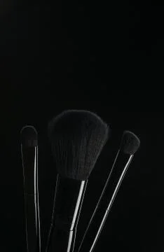 Brushes for a make-up Stock Photos