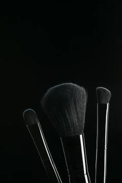 Brushes for a make-up Stock Photos