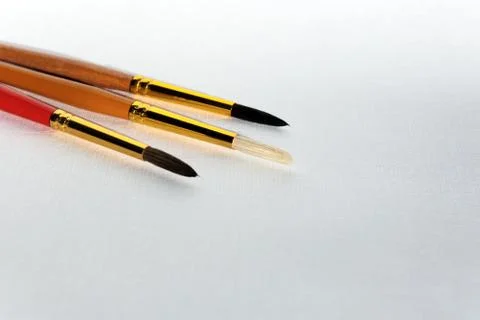 Brushes on a paper Foto stock