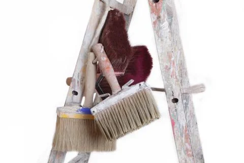 Brushes on the scale Stock Photos