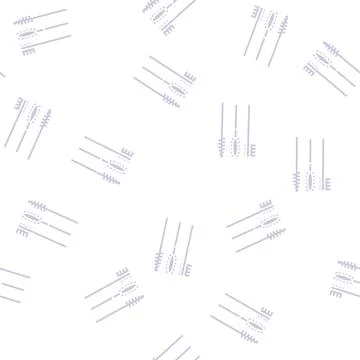 Brushes set for false eyelashes applying glyph seamless pattern Stock Illustration