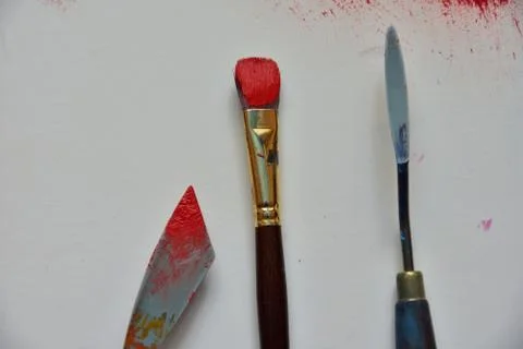 Brushes on  white background Stock Photos