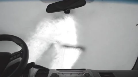 Brushing off car Stock Footage 47175397