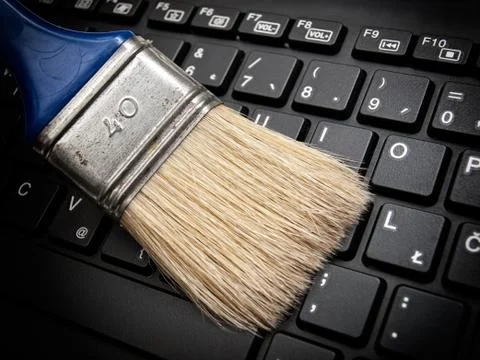 Brushing data Stock Photos