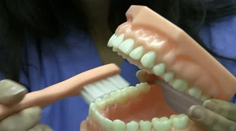Brushing Dentures 動画素材 12636127