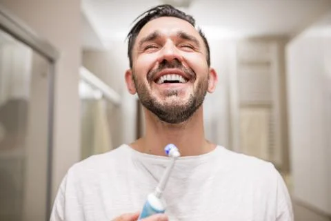 Brushing teeth can be fun Stock Photos