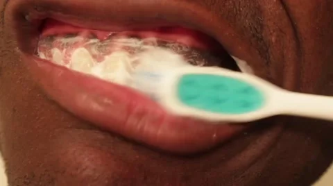 Brushing Teeth Fast Stock Footage 50621990
