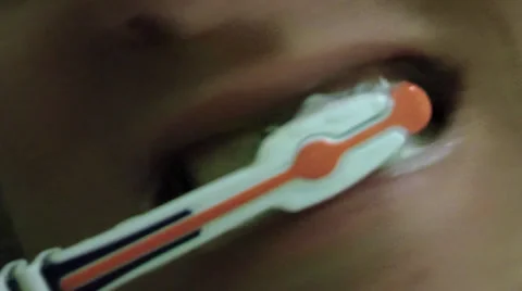 Brushing teeth  HD Video stock 35245836