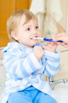 Brushing teeth Stock Photos