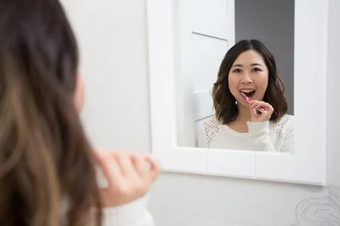Brushing Teeth Foto stock