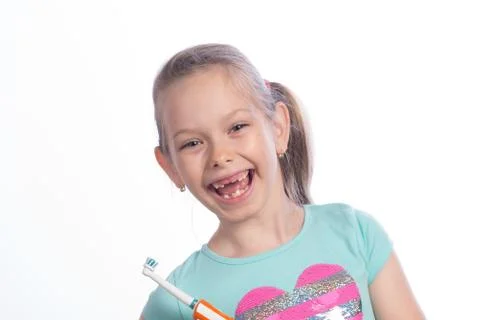 Brushing Teeth Stock-Fotos
