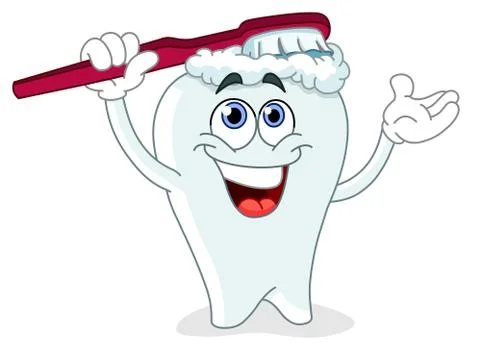 Brushing tooth Stock Illustration