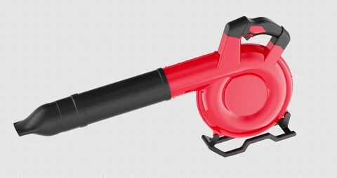 Brushless leaf blower rotation animation seamlessly loopable. 3D rendering .. Stock Footage 324676820