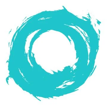 Brushstroke Circle Form Illustrazione stock