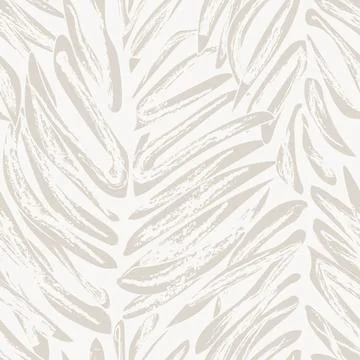 Brushstroke Leaf textile pattern design in beige for fashion and home textile イラスト素材