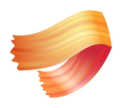 Brushstroke multicolor gradient texture. Brush ribbon isolated on white Stock Illustration