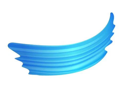 Brushstroke multicolor gradient texture. Brush ribbon isolated on white. Design Stock Illustration