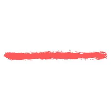 Brushstroke red paint imprint Illustrazione stock