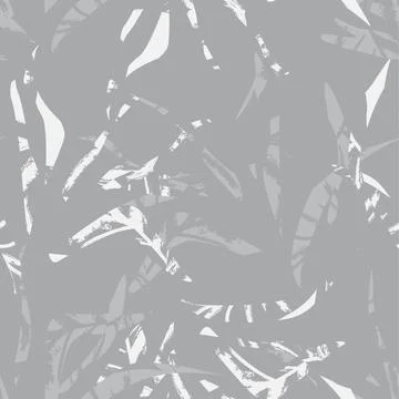Brushstroke Tropical Leaf Seamless Pattern Design Illustrazione stock