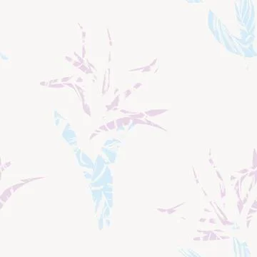 Brushstroke Tropical Leaf Seamless Pattern Design Stockillustratie