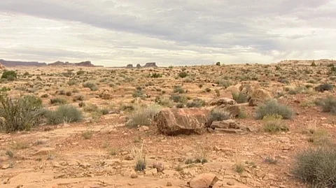 Brushy Landscape in Utah Stock Footage 104975943