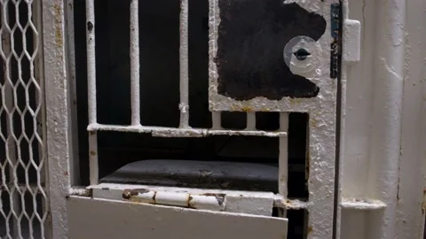 Brushy mountain state penitentiary view inside cell at Tennessee prison Stock Footage 135355514