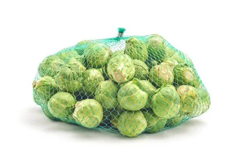 Brussel cabbage bag Stock Photos