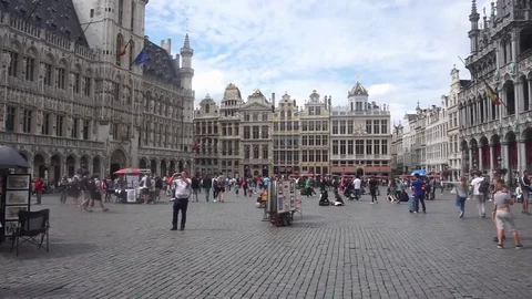 Brussel old city center Video stock 80735056