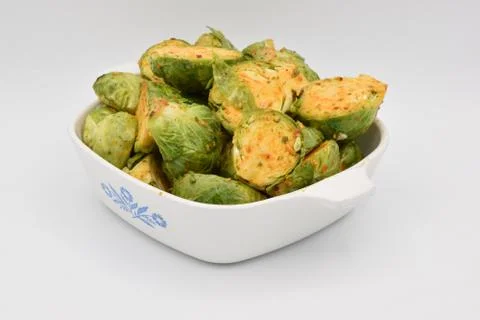 Brussel Sprouts on a White Background. Stock Photos
