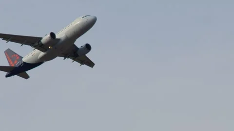 Brussels Airlines airplane taking off Stock Footage 174791200