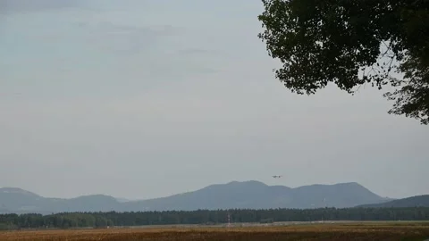 Brussels Airlines passenger airplane approaching the runway Stock Footage 211877511