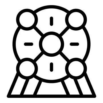 Brussels Atomium icon outline vector. National landmark Stock Illustration