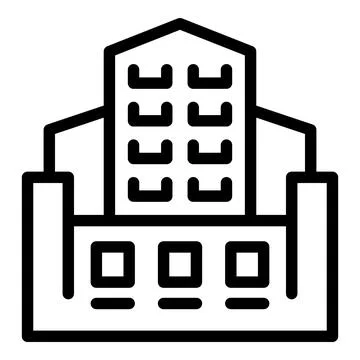 Brussels building icon outline vector. Belgian gothic architecture Ilustración de archivo