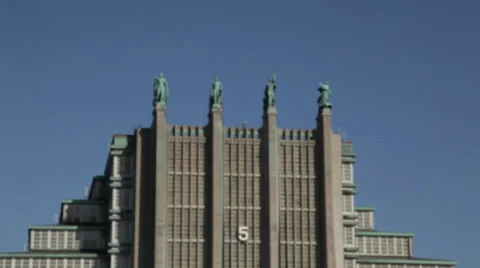 BRUSSELS - BUILDING WITH STATUES Stock Footage 29721431