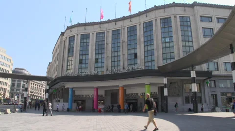 Brussels central station Stock Footage 37065244