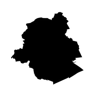 Brussels city map vector silhouette illustration isolated Ilustração Stock